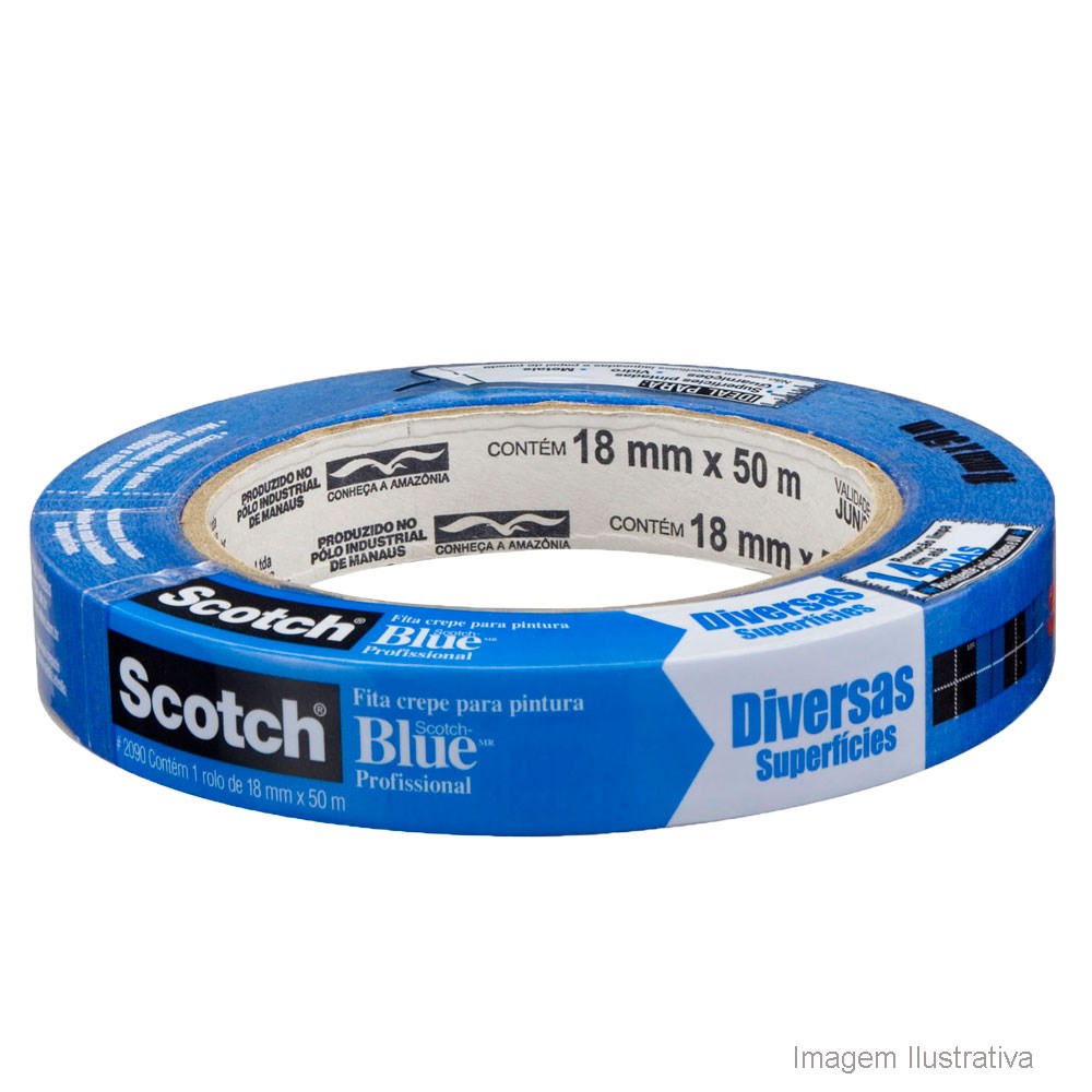 Fita Crepe Scotch Blue Tape 2090 3M